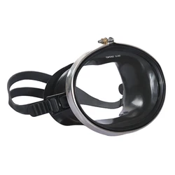 1pc Diving Goggle Liquid Silicone HD Tempered Glass Dive-Mask Snorkeling Goggle Scuba Diving Mirror Black  Water Sports  Parts
