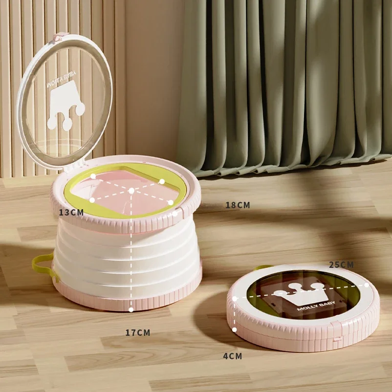 Folding Toilet for Kids Travel Potty Portable Baby Toilet Car Sealed Anti-odor Urinal Restroom Baby Children Potty Training 4