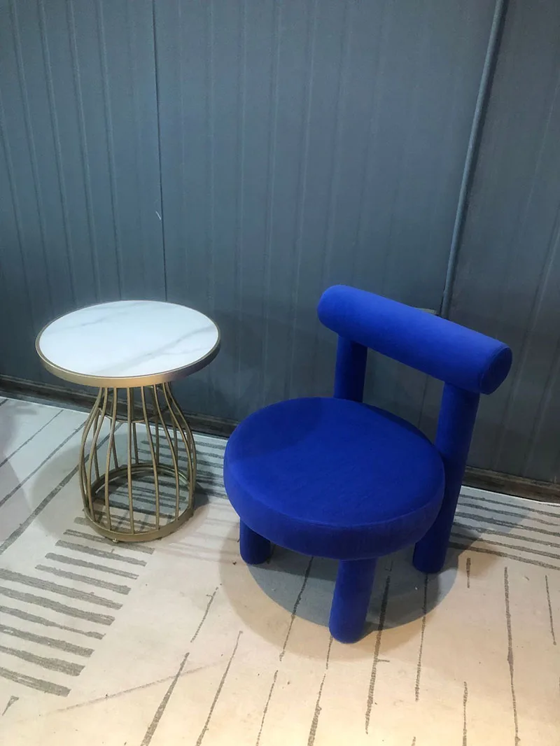 Description Picture 3 of itemVelvet Chairs Modern Comfortable Chair Design Soft Glamor Living Room Floor Stool Home Mobile Makeup Decorative Cute Furnitures