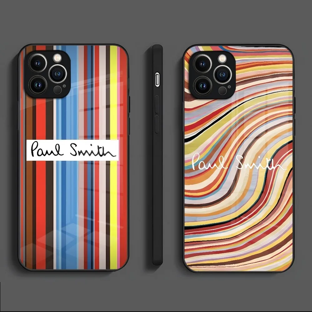 Uk Luxury Brand Paul Ps Smith Phone Case For Iphone 15 14 Pro 12 11 13 Mini X Xr Xs Max 8 7 6 Plus Se Glass Design Back Cover