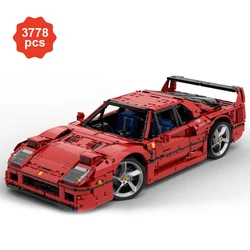 3778pcs MOC-140404 Super SportsCar F40 Compatible 42143 Buidling Blocks Bricks Educational Puzzle Toys Birthday Gifts