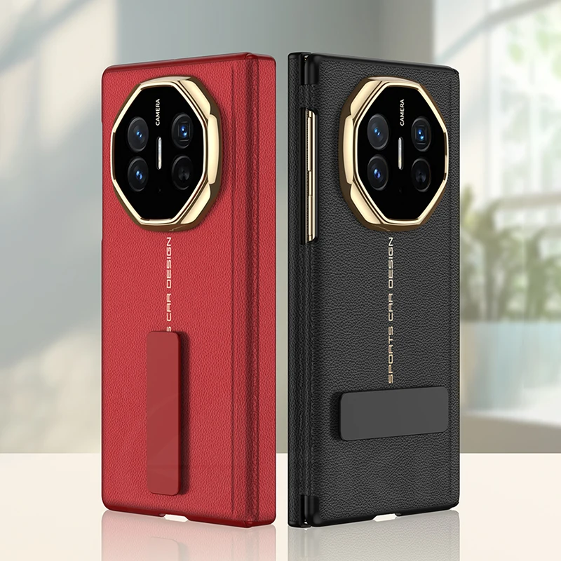 Double Magnetic Hinge All-included Case For Huawei Mate XT Luxury Plating Plain