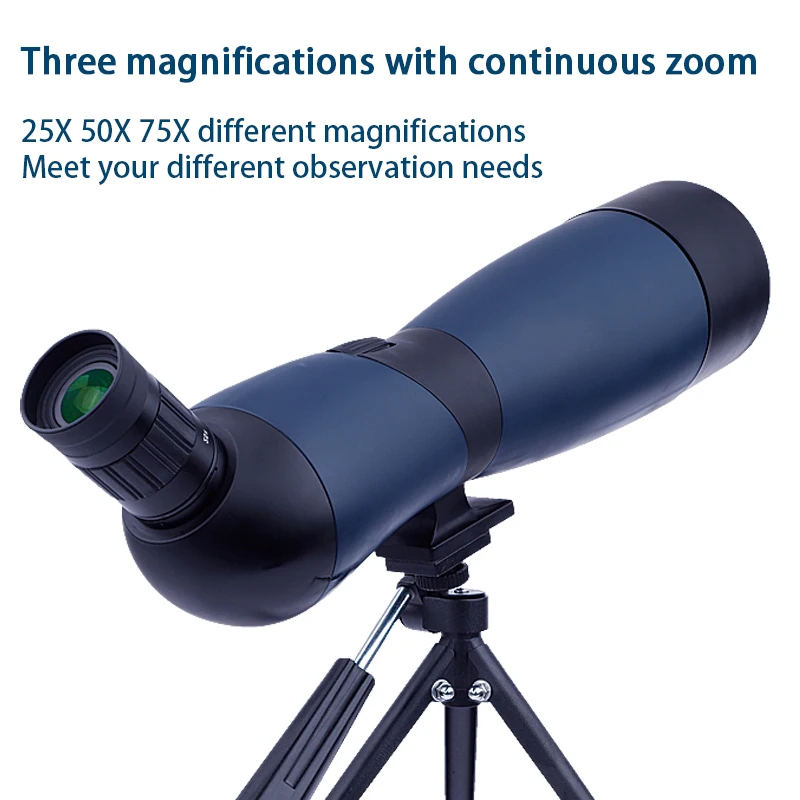 25-75x70 Zoom Spotting Scope HD Monocular High Magnification Waterproof Telescope W/Table Tripod For Birding Hunting Traveling 3