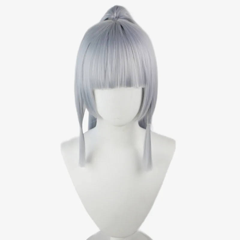 

Cosplay Prop Gray Long Hair Wig Genshin Impact Ayaka Kamisato Women Halloween Carnival Up Prop Kawaii Loli Party Dress Wig