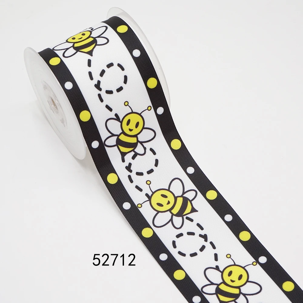 Grosgrain Ribbon DIY Cartoon Insects Printed Grosgrain Ribbon For Craft Supplies Sewing Accessories 5 Yards Planar Resins Mold 10 Pieces