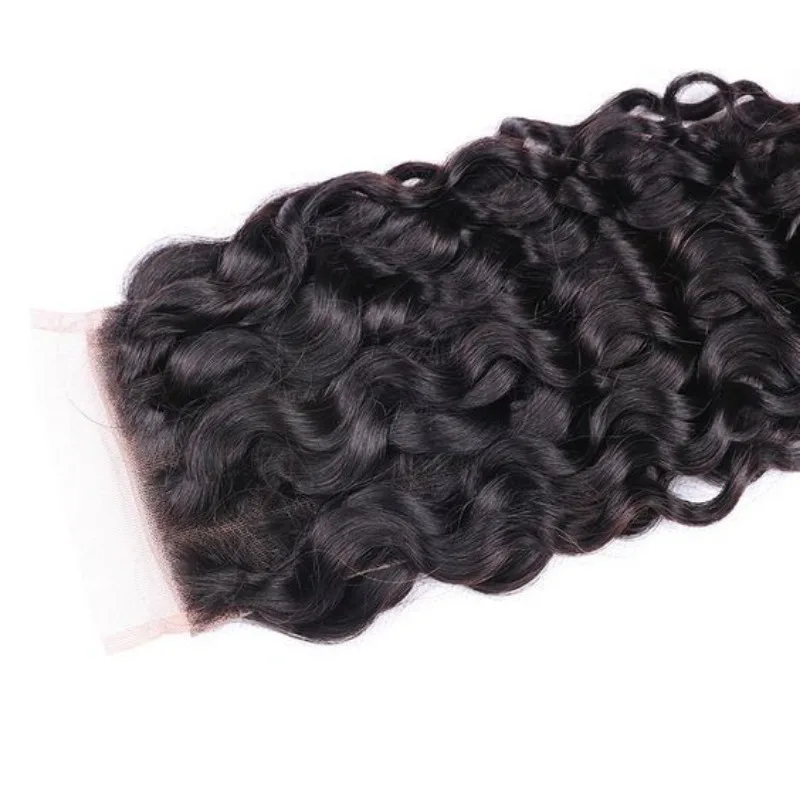 4x4 Lace Closure Human Hair Transparent Swiss Lace 150% Density Brazilian Virgin Hair