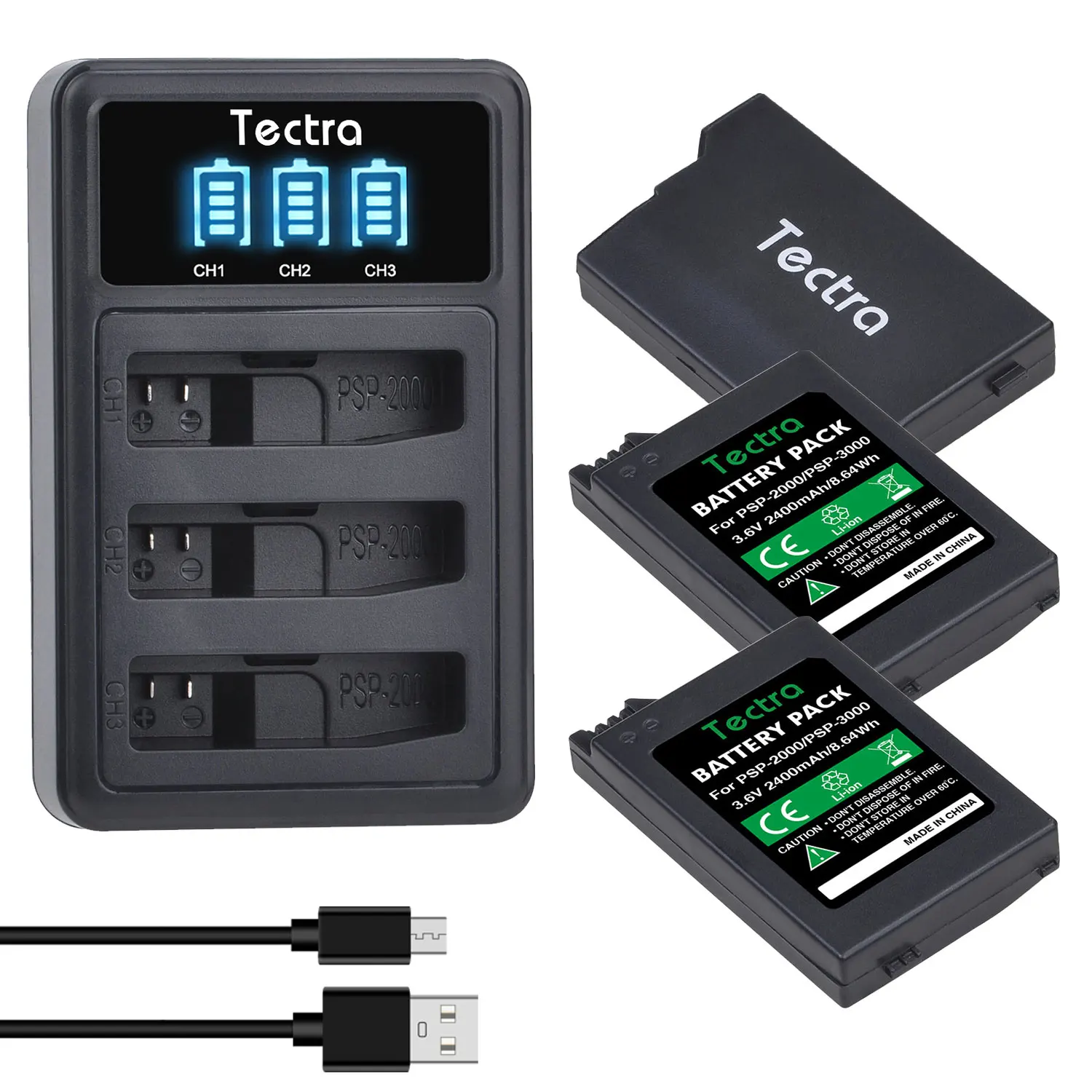 PSP 2004 PSP 2005 PSP S110 2400mAh Li ion Gamepad Battery Charger