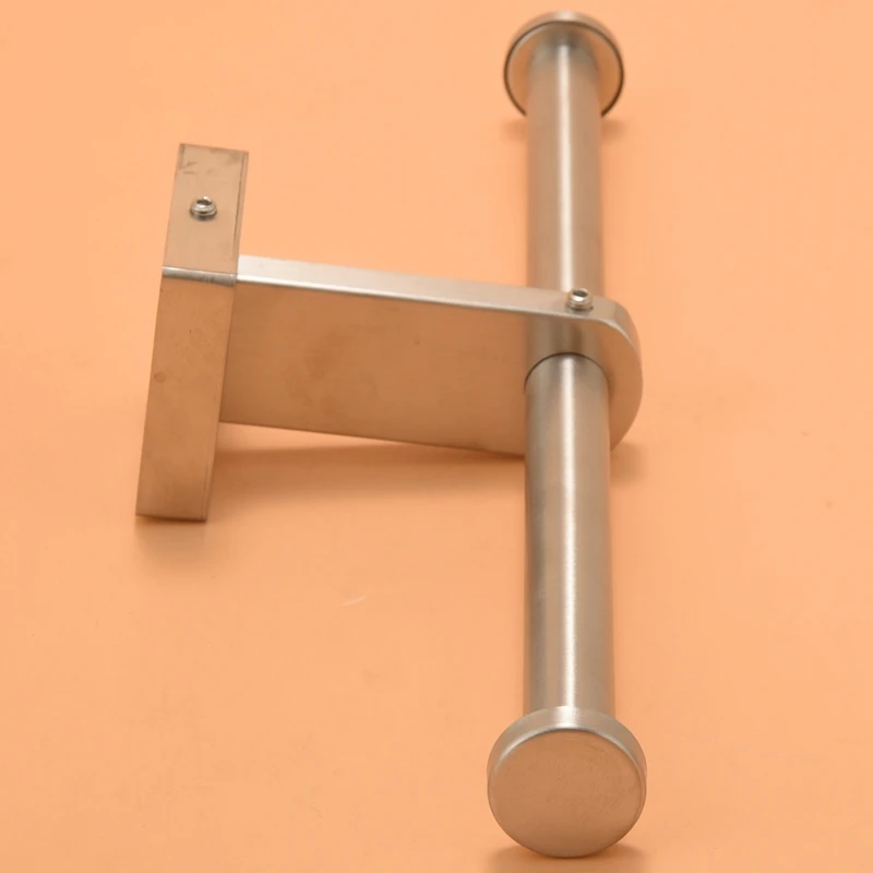 Stainless Steel Toilet Roll Holder Double Ring Toilet Paper Holder Wall Mounted Bathroom Paper Shelf
