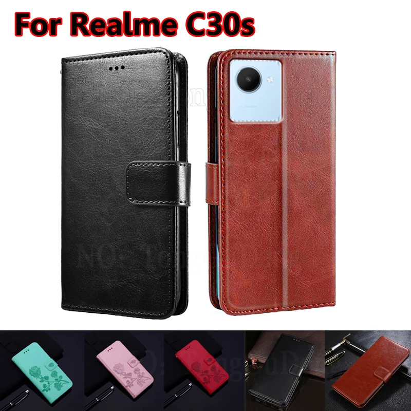 Флип-чехол для телефона, флип-чехол для Realmi C30 RMX3581 C30s C31 C33 C35