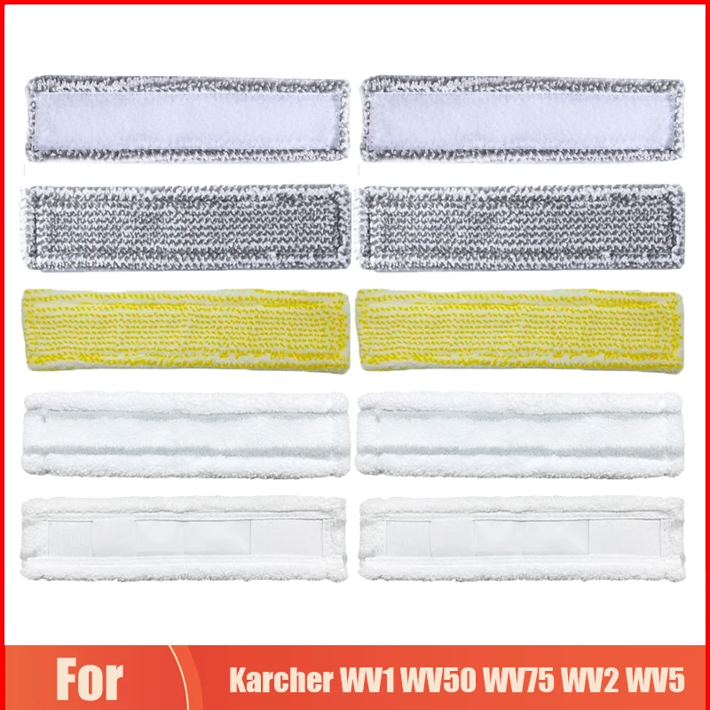 Аксессуары для Karcher WV1 WV50 WV75 WV2 WV5 сменная микроволоконная тряпка для мытья окон запчасти насадка на швабру тряпка