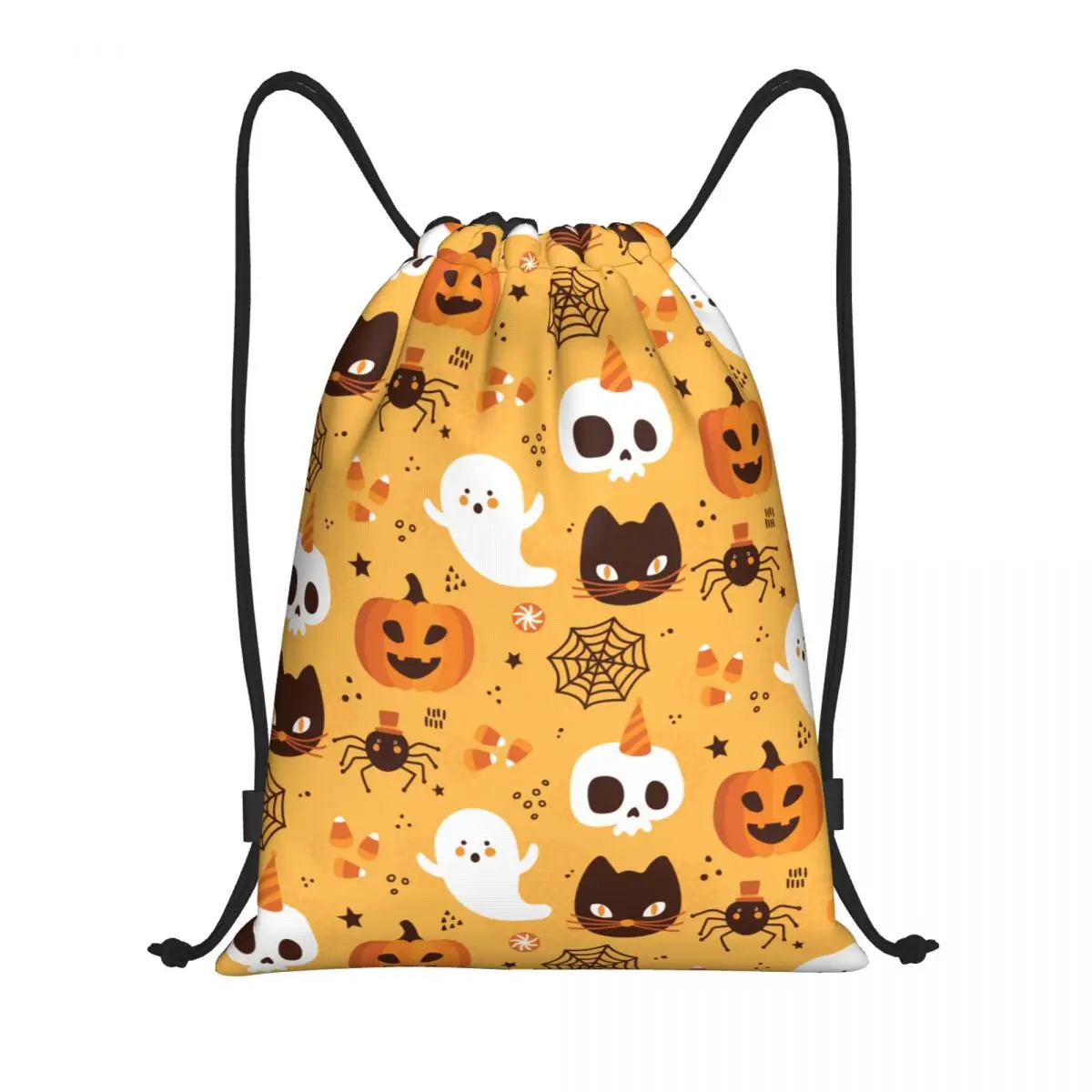 

Halloween Pumpkins 3D Print Sports Equipment Bag Drawstring Bag Water Resistant Lightweight Gym