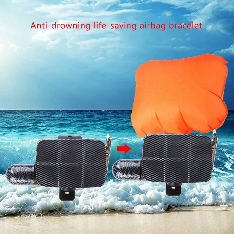 

Portable Anti Drowning Lifesaving Bracelet Floating Swimming Safety Self Rescue Wristband Backpack Safety Float Air Bag