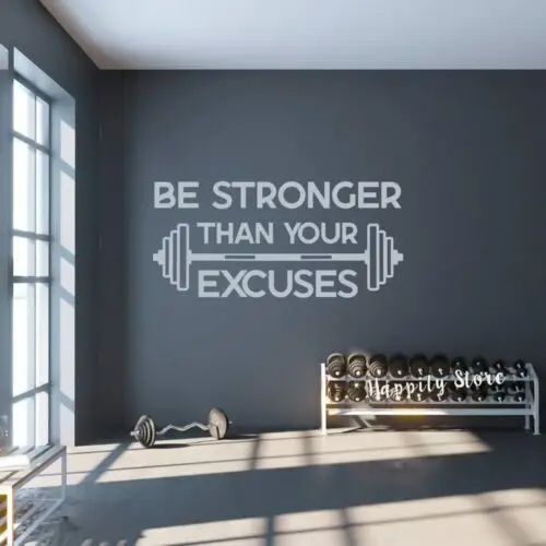 Gym Fitness Wall Decal Motivational Quotes Sports Home Interior Decor Vinyl Art Sticker