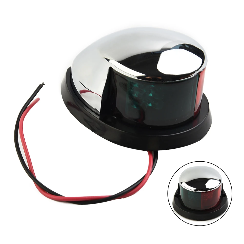 Bogen LED Navigation Segel licht LED Navigation Segel licht Marine Boot Kunststoff rot grün mit Chrom Gehäuse – Detail 1