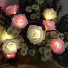 

1.5M Rose LED Fairy Lights Battery USB Holiday Light String Wedding Christmas Valentine Party Room Garland Decoration Fairy Ligh