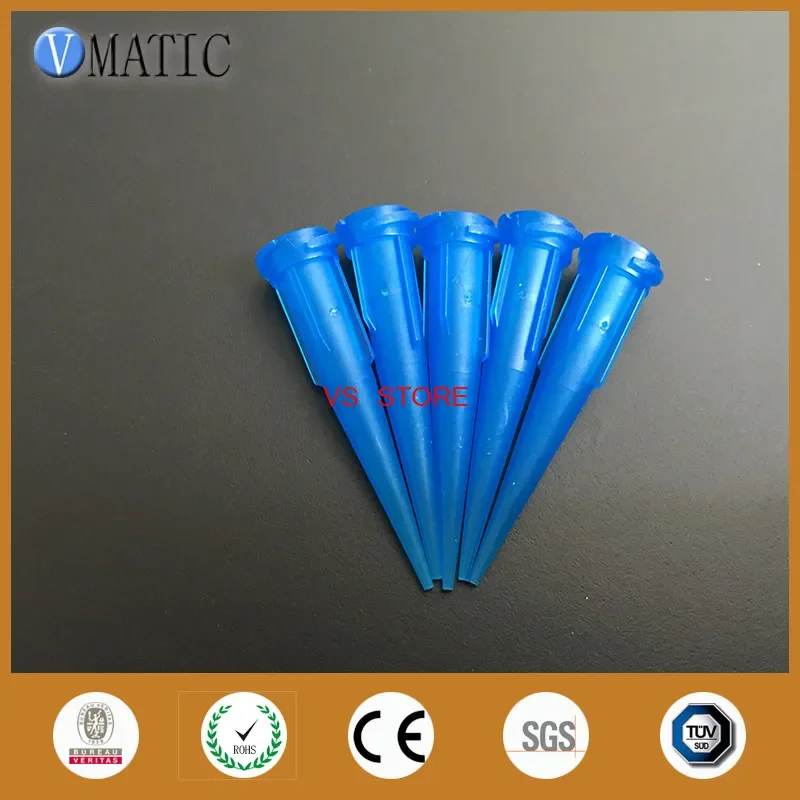 100Pcs Blue 22G TT Plastic Glue Dispenser Needle Tips