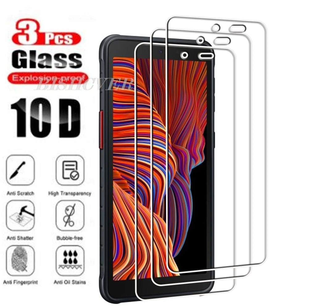 

Закаленное стекло для Samsung Galaxy S21 Plus Xcover 5 Pro S10 E S20 FE A30 A40 A50 A80, защитная пленка для экрана, пленка из закаленного стекла, 3 шт.