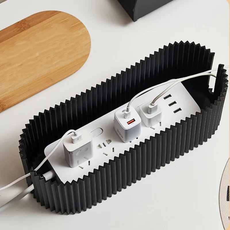 케이블 관리 상자 대나무 커버 와이어 정션 보드 보관 상자 와이어 숨기기 전원 스트립 책상 컴퓨터 케이블 정리 상자