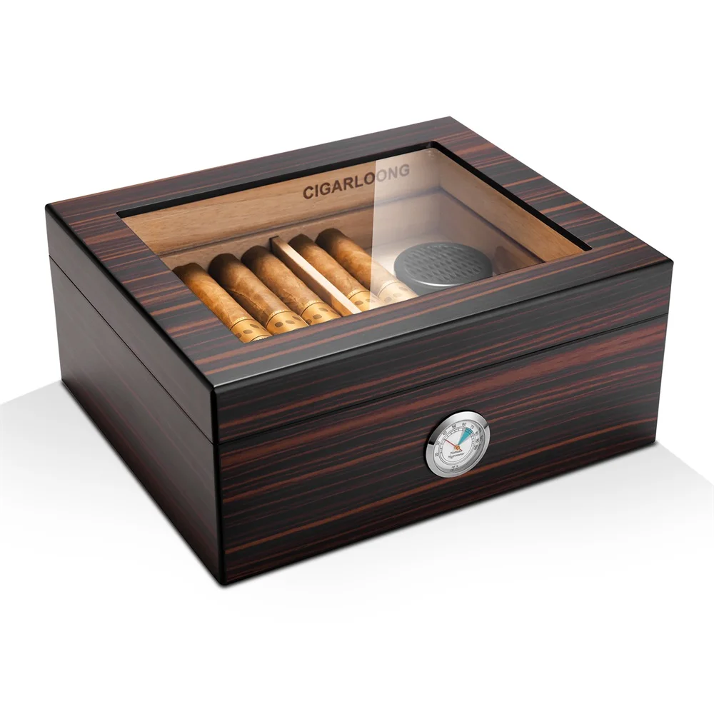 S2825280a8f784c3bb78b1fe8f7f7757bT Zigarrenhumidor aus spanischem Zedernholz mit großer Kapazität