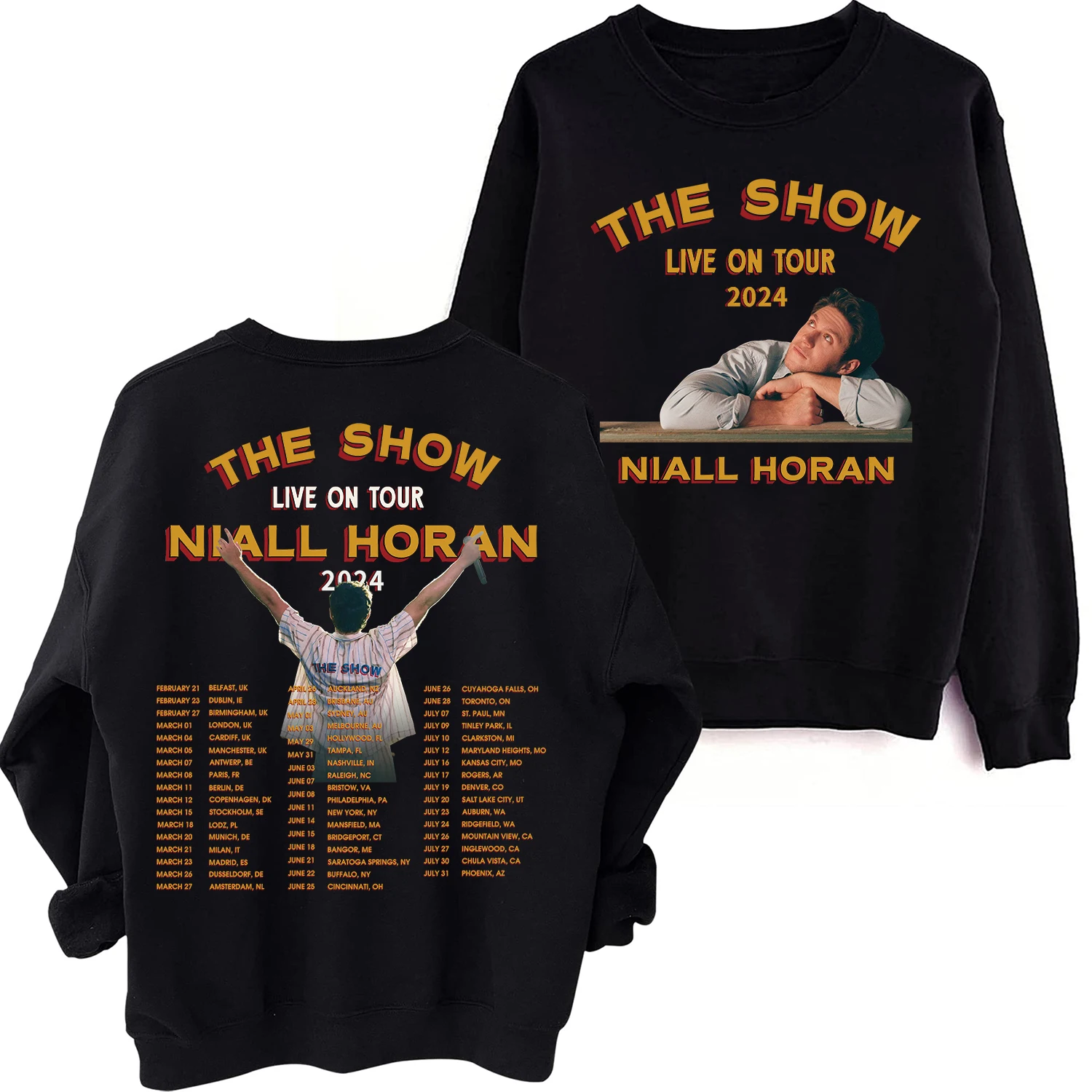 

Толстовка Niall Horan The Show Live On Tour для мужчин и женщин, толстовка с круглым вырезом в уличном стиле, подарок для фанатов, 2024