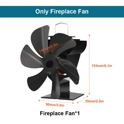 6-Blade Heat-Powered Eco Fan for Efficient Heat Distribution (Stove Fan)