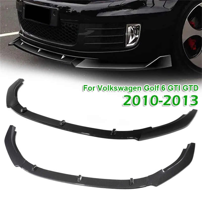 3 Pz/Set Auto Paraurti Anteriore Spoiler Splitter Per Volkswagen Golf 6 Gti Gtd 2010-2013