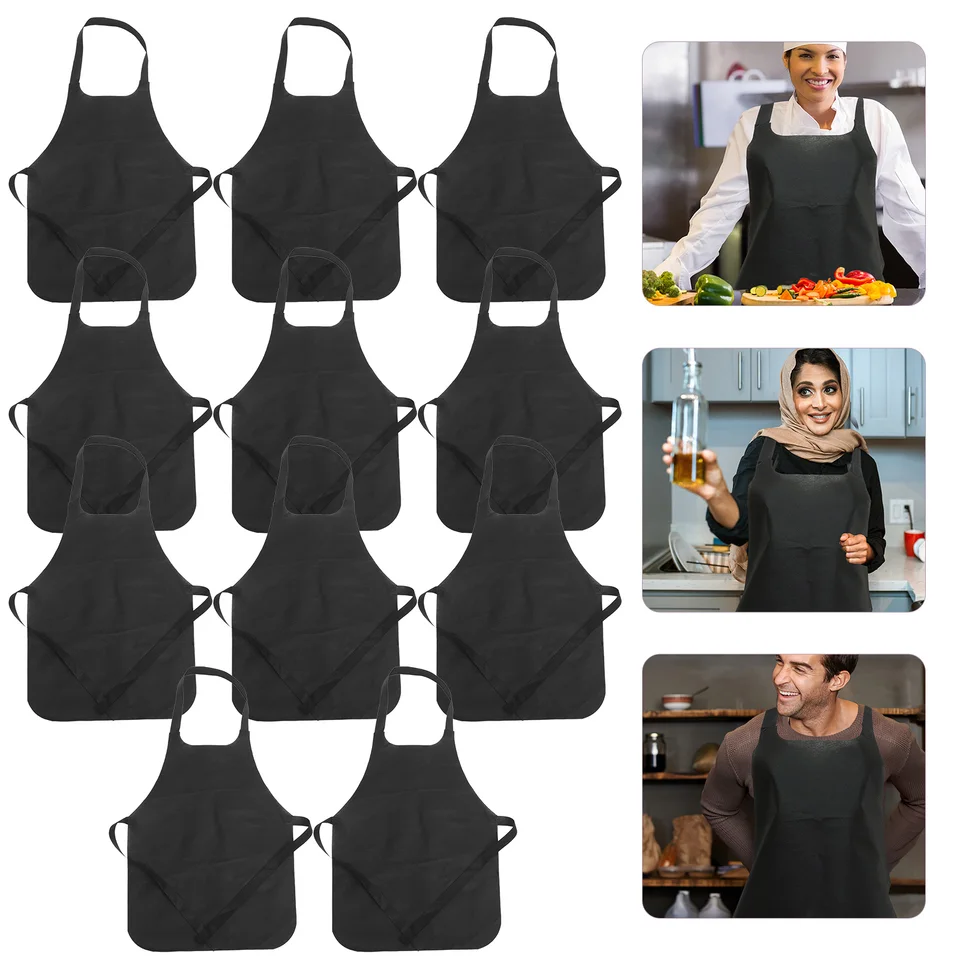 Catime 2 Pezzi Grembiule Cucina per Uomo Donna, Grembiuli da Barbecue Impermeabile con 2 Tasche, Grembiule Pittura Regolabile Adulti per la Cottura, Giardinaggio