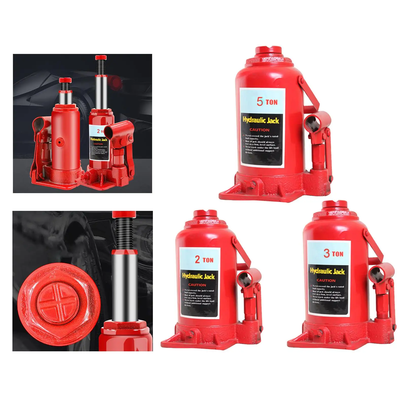 Heavy Duty Vertical Hydraulic Car Jack Household Portable Automotive Jack Fits for Caravan Boat Car Truck Van