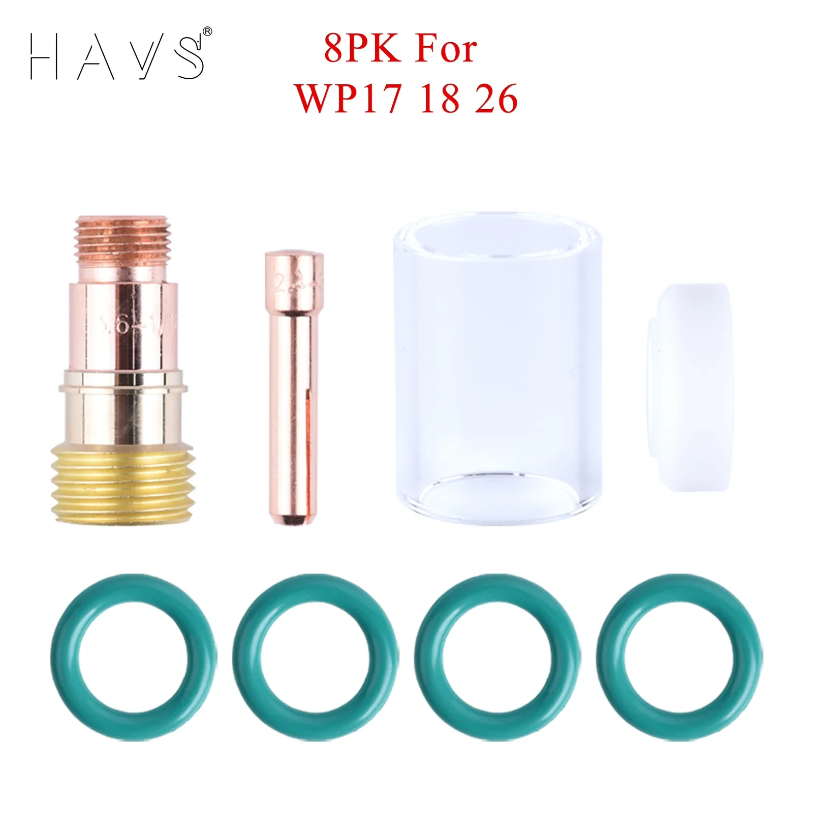 Weldclass TIG Parts Kit PX (Glass Cup) Series 17/18/26 LRG  WC-01663