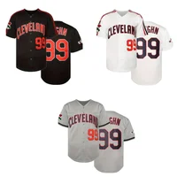 New Arrivals Men's Baseball Uniform VAUGHN No 99 Embroidered Classical Design Short Sleeve Casual Button Shirt Baseball Jersey 1