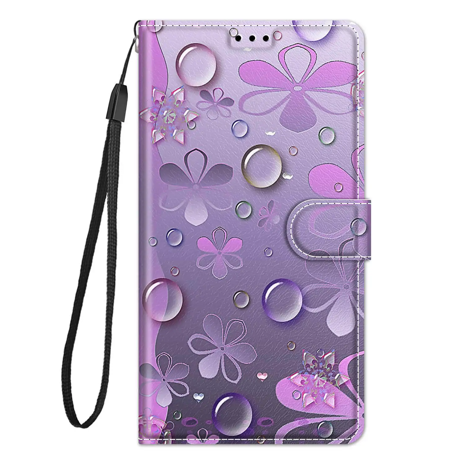 Elegant Butterfly Flip Leather Wallet Phone Case Book Cover
