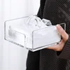 Acrylic Tissue Holder Desktop Vertical Tissue Box Toothpick Holder Thickened Transparent Table Storage Accessories 6