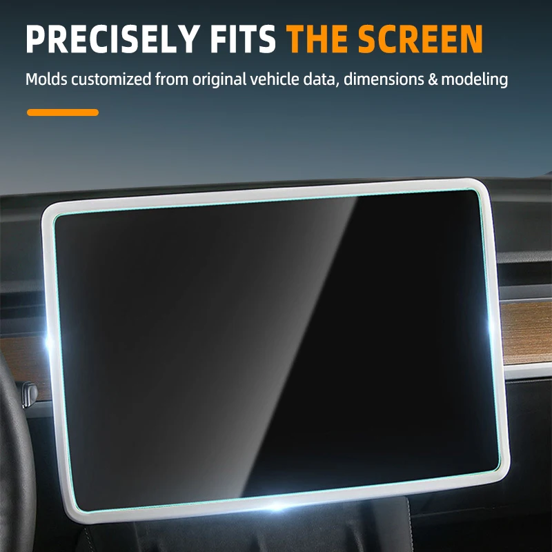 테슬라 모델 3 Y 주니퍼 실리콘 보호 프레임 엣지 커버 중앙 제어 디스플레이 ..