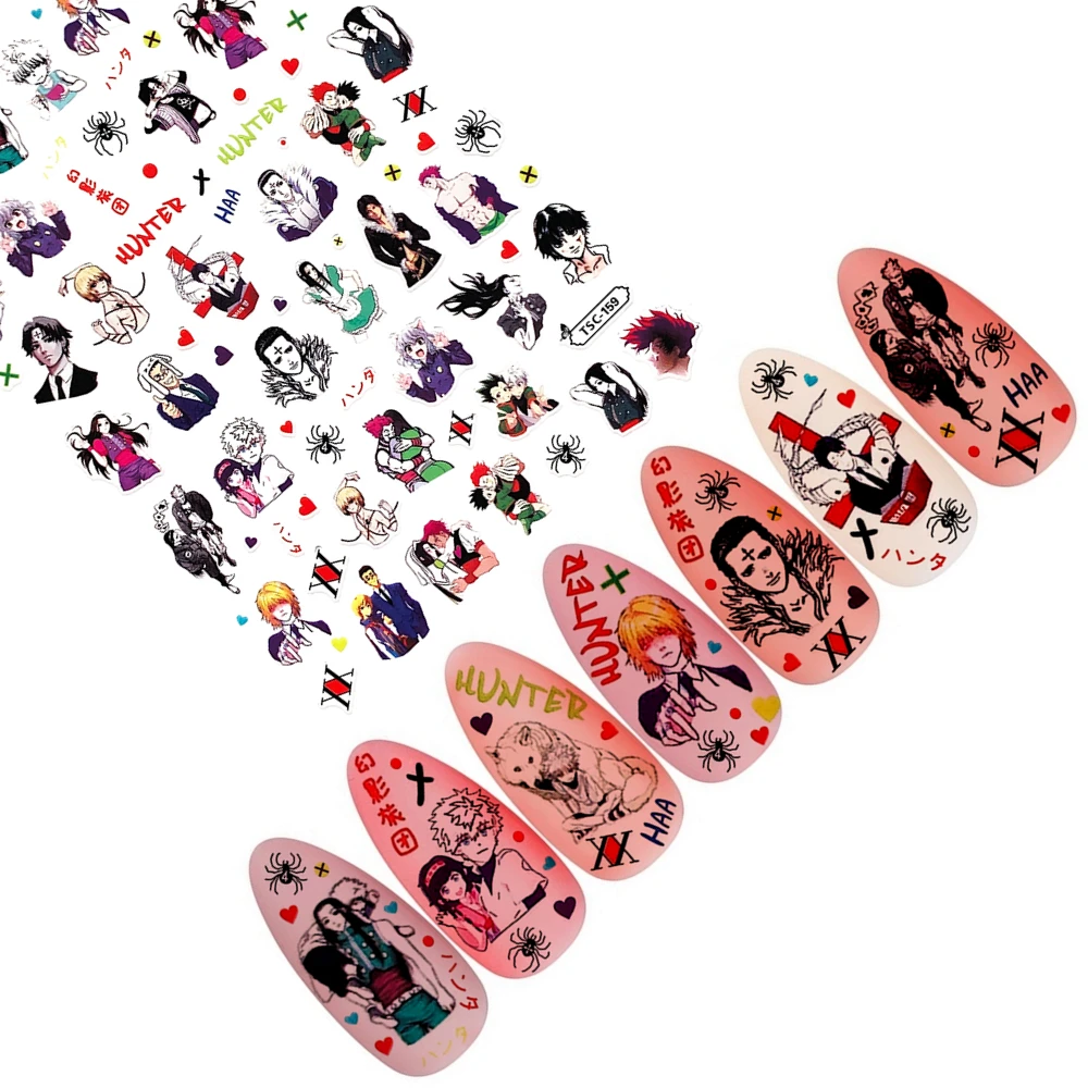 Tsc-159 Tsc-290 Giapponese Hot Blood Cartoon Boy 3D Back Glue Nail Decal Nail Sticker Decorazione Per Unghie Nail Art Nail Ornament