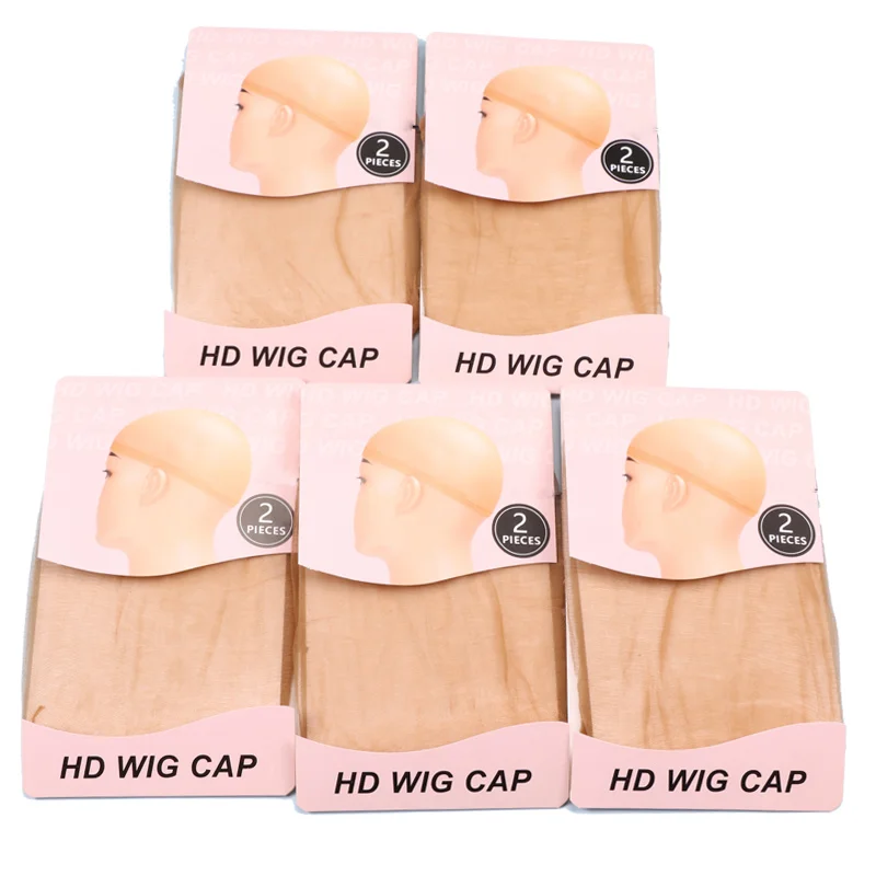 3Packs(6Pcs) Hd Wig Cap Ultra Thin Transparent Hd Stocking Wig Cap Invisible Hair Net Wholesale Breathalbe Bald Wig Accessories