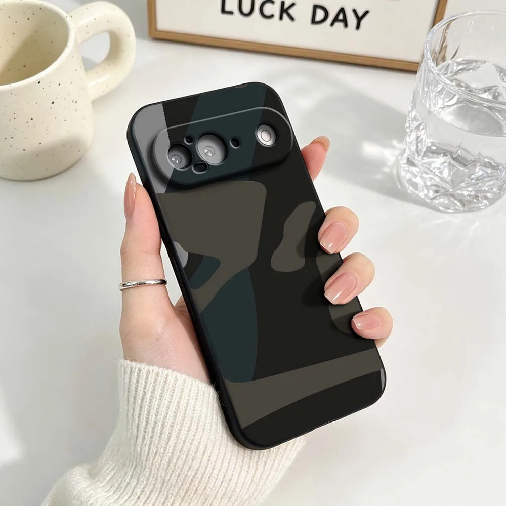 Graffiti Army Green Camouflage Black Soft Silicone Phone Case