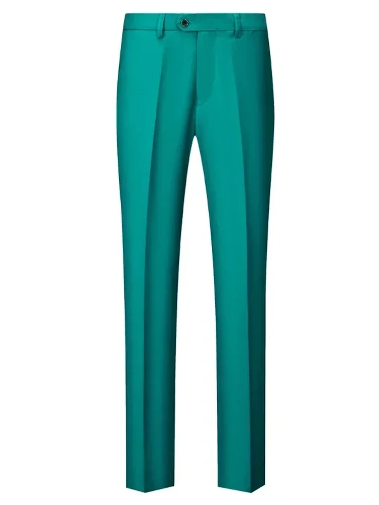 Suit Pants S-6XL Men's Fashion Boutique Solid Color Formal Business Suit Trousers Groom Wedding Dress Men Casual Suit Pants