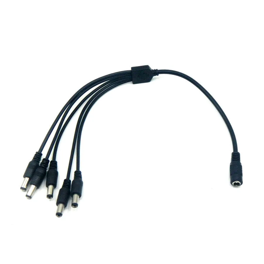 

cctv cable DC 1 Female to 5 Male Power Split Splitter Cable 2.1*5.5mm for CCTV Camera Security DVR Accessories LED Light Strip
