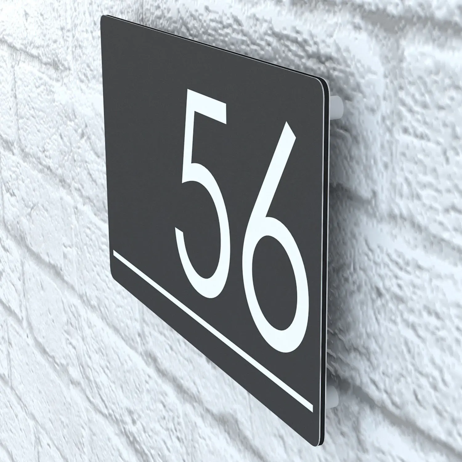 Modern art matte black/grey/white/waterproof outdoor ink printing customized house number plate sign printing 200mm x 140mm,house number signs,door signs,house numbers,number plate