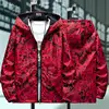 Windbreakers Clothing M-5Xl Strewear Graffiti Printed Reversible Thin Hooded Jacket Men 4