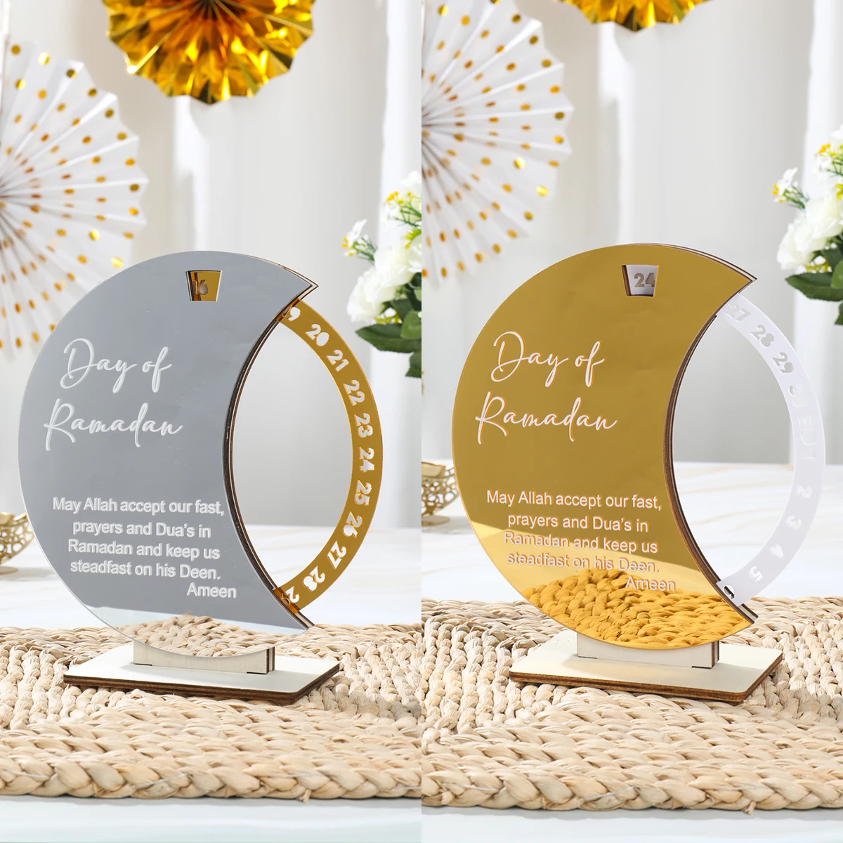 تقويم رمضان للعد التنازلي ، زخرفة خشبية