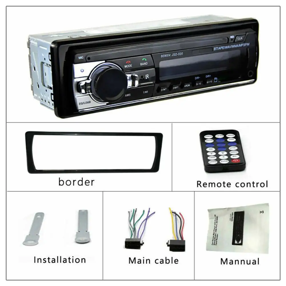 Car MP3 Player Stereo 12/24V 60W Bluetooth Audio Radio Car Truck Usb Bluetooth Handsfree Call USB Card Insert MP3 Radio Kit
