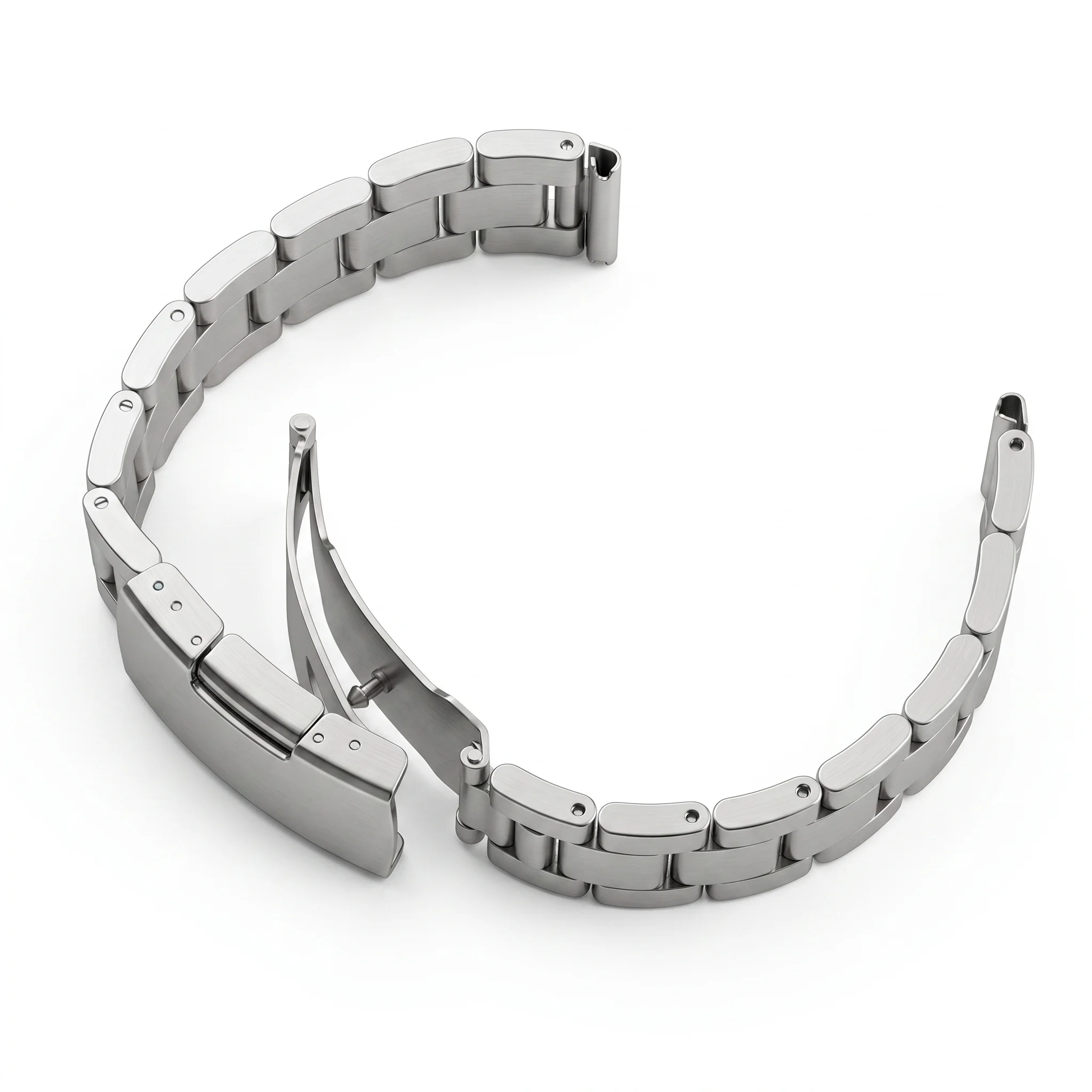 Stainless Steel Watch Band Strap - Silver, Gold, Black Bracelet - 18-24mm Adjustable Watch Accessory