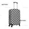 Black And White Checkered Travel Luggage Cover Washable Geometric Checkerboard Suitcase Cover Protector Fit 18-32 Inch 2