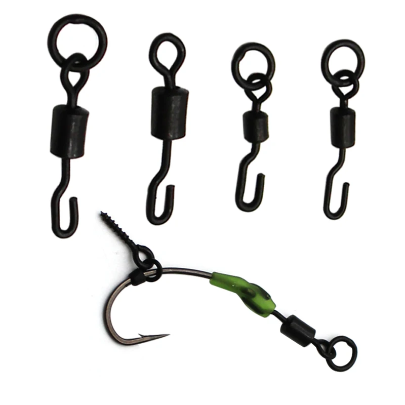 Size 8/11 Spinner Ring Swivel Carp Fishing Accessories Quick Change Swivels  Fit Ronnie Carp Rigs Pop Up Boilies For Carp Tackle