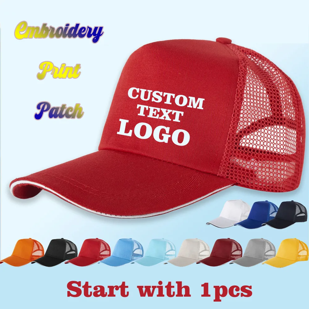 Custom Baseball Cap for Men and Women DIY Design Letter Printing Embroidery Logo Hat Customize Cap Graphic Print Wholesale