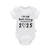 I'm the Best Thing 2025 Newborn Baby Clothes White Cotton Summer Bodysuits for Infants Short Sleeve Boys Girls Romper 4