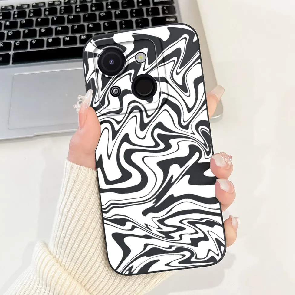 Cute Cat & Floral Silicone Phone Case - Stylish Protective Bumper