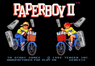 Carta Da Gioco Paperboy 2 16Bit Md Per Sega Mega Drive Per Genesis