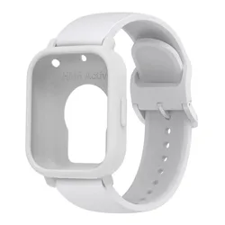 Silicone Sports Strap and Case for Smartwatches - Enhanced Wristband Bracelet and Cover Accessory (Light gray)